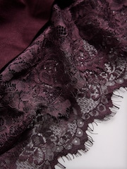 The Set Lace Trim T-Shirts 3 Pack Pale Pink/Plum/Cream - Image 8 of 8
