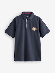Raging Bull Blue Classic Short Sleeves Rugby Shirt - Image 4 of 4