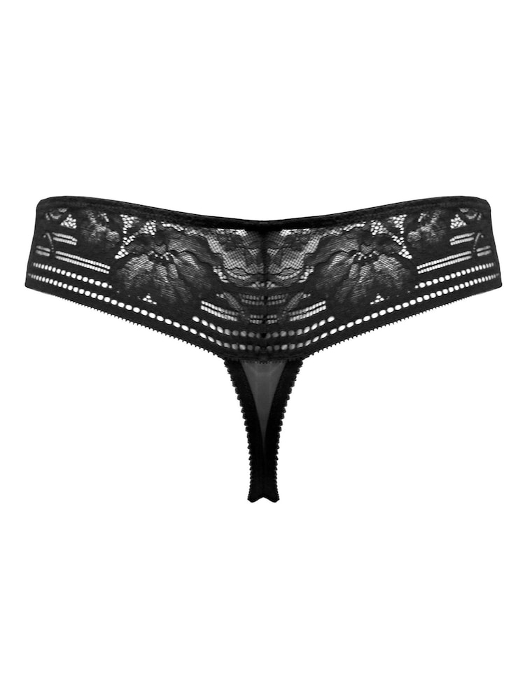 Pour Moi Black Thong Taylor Lace Knickers - Image 4 of 4