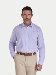 Raging Bull Purple Long Sleeve Classic Stripe Shirt - صورة 1 من 4