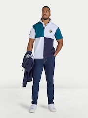 Raging Bull Cut & Sew Harlequin Rugby Shirt - Image 3 of 5