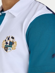 Raging Bull Cut & Sew Harlequin Rugby Shirt - Image 4 of 5