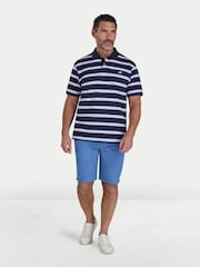 Raging Bull Pink Trio Stripe Birdseye Pique Polo Shirt - Image 3 of 4