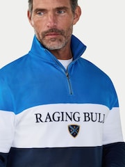 Raging Bull Blue Cut & Sew Quarter Zip Sweat Top - Image 3 of 4