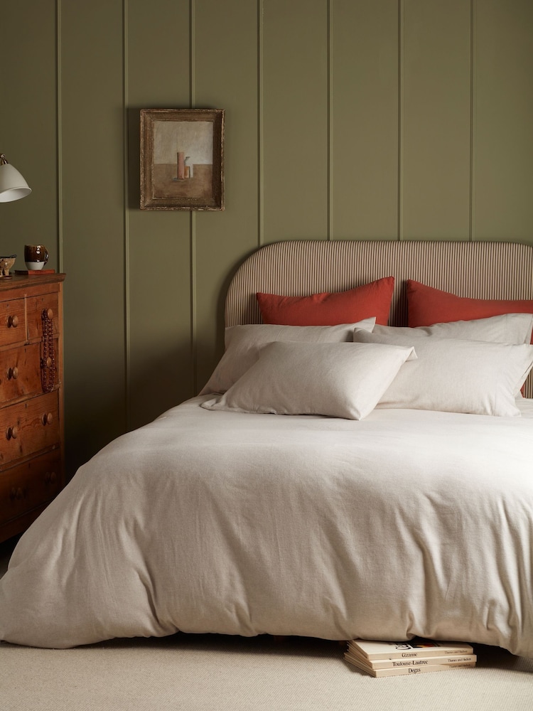 Secret Linen Store Natural Henry Brushed 100% Cotton Duvet Cover - Image 6 of 6 Secret Linen Store Natural Henry Brushed 100% Cotton Duvet Cover - Image 6 of 6