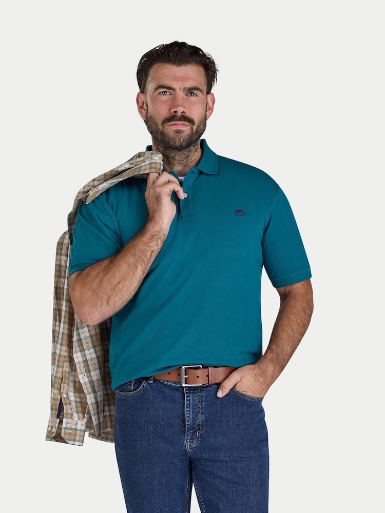 Raging Bull Blue Classic Pique Polo Shirt - Image 1 of 4