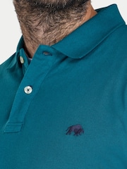 Raging Bull Blue Classic Pique Polo Shirt - Image 4 of 4