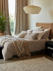 Secret Linen Store Natural Gilbert Gingham Brushed 100% Cotton Pillowcase - Image 5 of 5