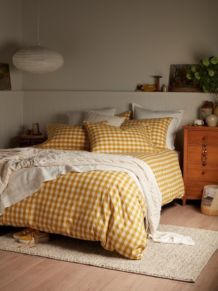 Secret Linen Store Saffron Gilbert Gingham Brushed 100% Cotton Pillowcase - Image 6 of 6 Secret Linen Store Saffron Gilbert Gingham Brushed 100% Cotton Pillowcase - Image 6 of 6