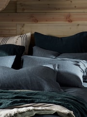 Secret Linen Store Darkest Spruce Henry Brushed 100% Cotton Pillowcase - Image 1 of 6