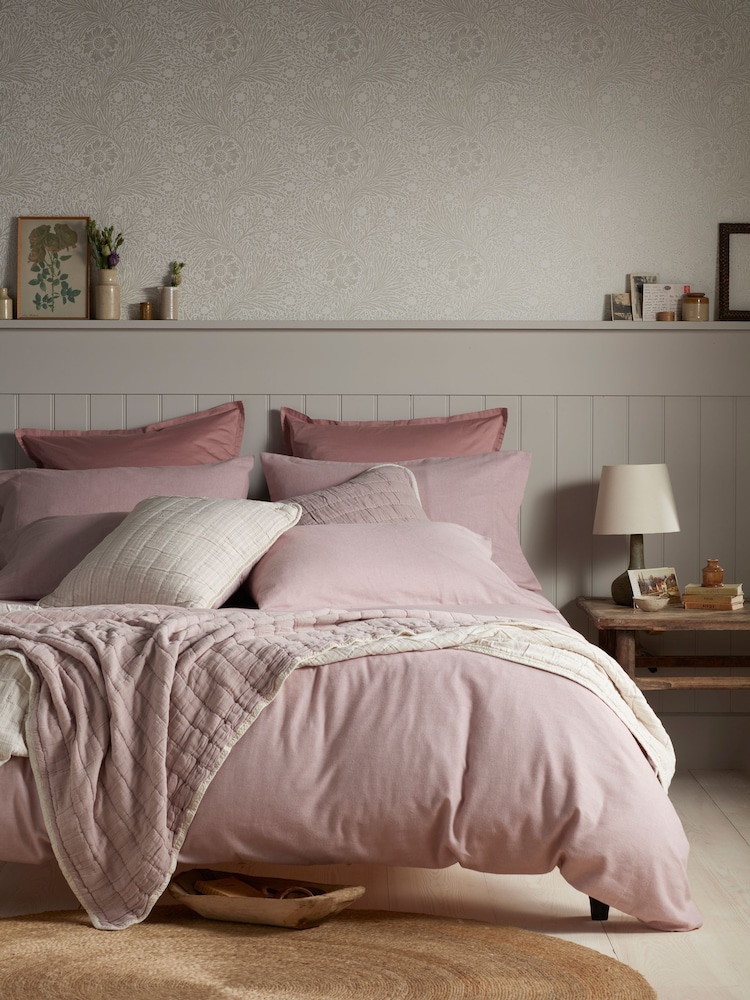 Secret Linen Store Vintage Rose Henry Brushed 100% Cotton Pillowcase - Image 4 of 4