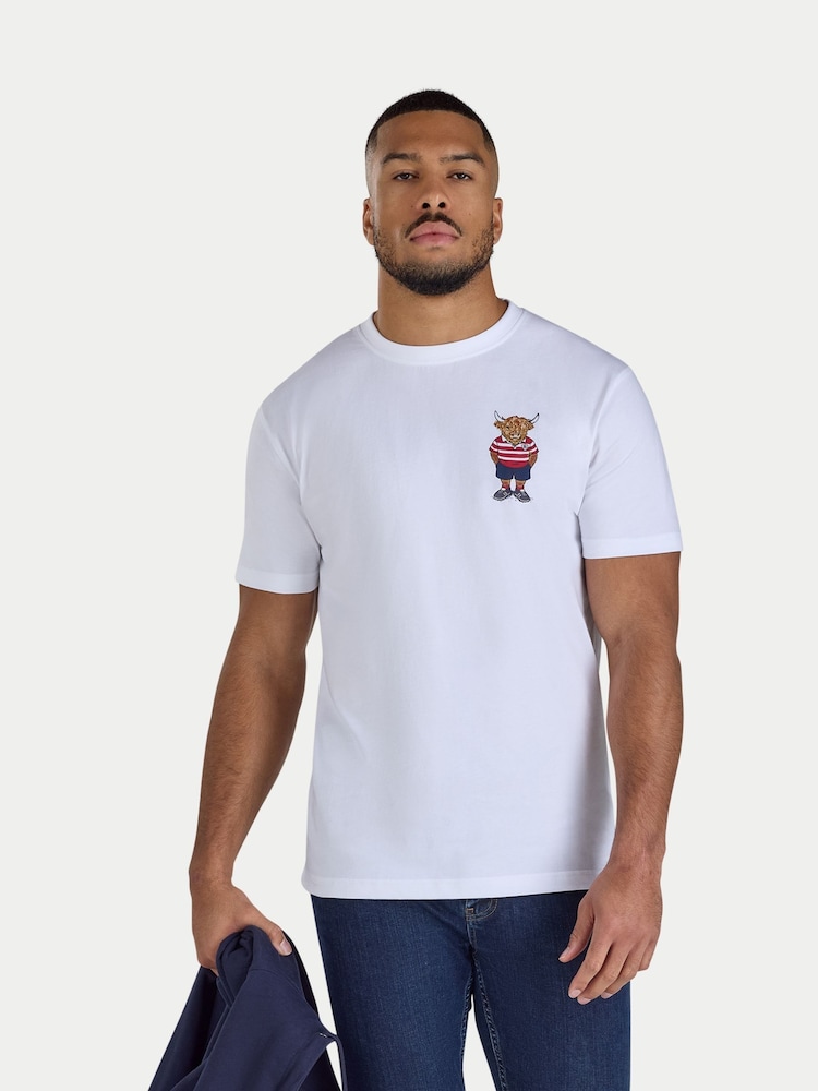 Raging Bull White Bully T-Shirt - Image 1 of 4 Raging Bull White Bully T-Shirt - Image 1 of 4