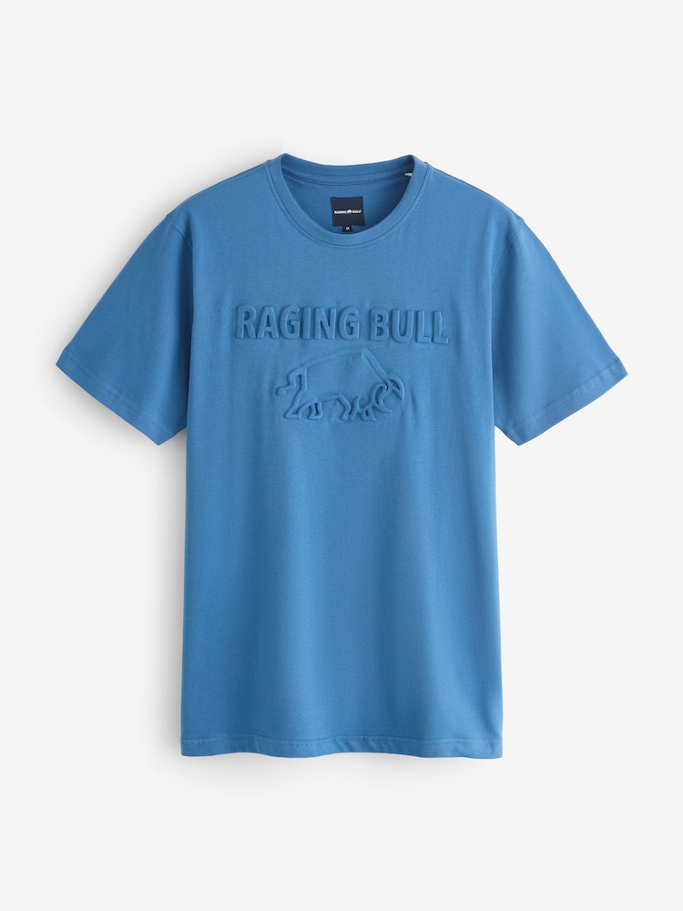 Raging Bull Blue 3D Emboss Graphic T-Shirt - Image 1 of 1 Raging Bull Blue 3D Emboss Graphic T-Shirt - Image 1 of 1