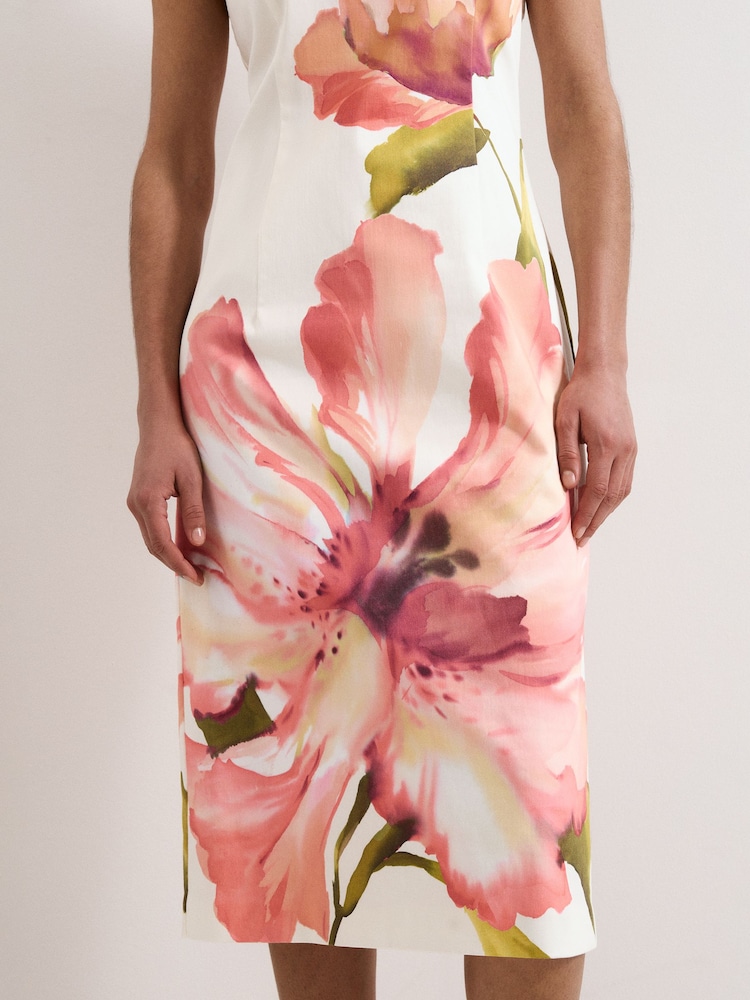 phase eight cream dress Phase Eight Nadina Cream Floral Shift Dress Cream Size 16