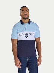 Raging Bull Cut & Sew Blue Rugby Shirt - Image 1 of 5