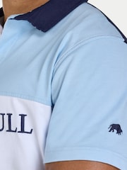 Raging Bull Cut & Sew Blue Rugby Shirt - Image 4 of 5