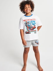 Brand Threads Blue Hot Wheels Short Pyjamas Set - Image 1 of 6