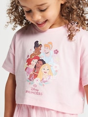 Brand Threads Pink Disney Princess T-Shirt & Tulle Skirt Set - Image 3 of 6