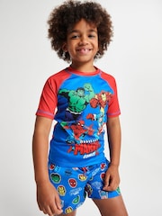 Brand Threads Blue Marvel Avengers Sunsafe Suit - Image 3 of 6