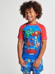 Brand Threads Blue Marvel Avengers Sunsafe Suit - Image 4 of 6