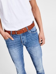 JACK & JONES Mocha Bisque Leather Belt - Image 1 of 4