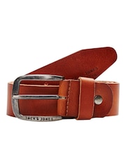 JACK & JONES Mocha Bisque Leather Belt - Image 2 of 4