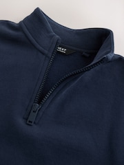 Navy Soft Touch Half Zip Neck Sweat Top (3mths-7yrs) - Image 7 of 7