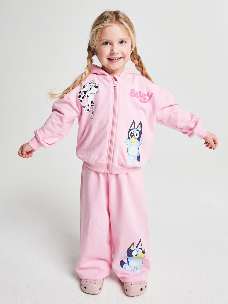 Brand Threads Pink Bluey Joggers Set - Image 1 of 6