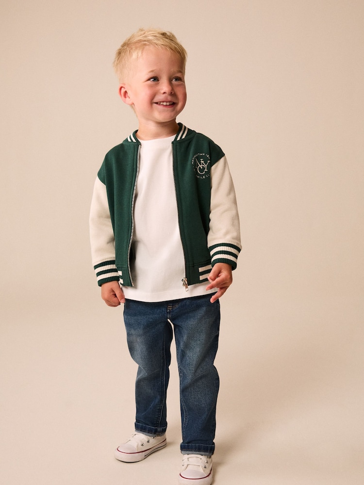Green Jersey Bomber Jacket (3mths-7yrs) - Image 2 of 4