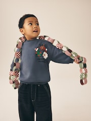 Graphite Grey Christmas Crew Neck Sweat Top (3mths-7yrs) - Image 4 of 4