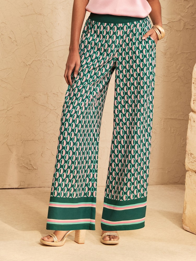 Love & Roses Geo Print Trousers - Attēls 1 no 4