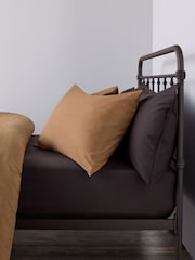The Set 2 Pack Chocolate/Caramel Washed Cotton Bedsets with Fitted Sheets - Image 5 of 6