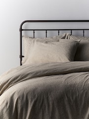 The Set 8 Piece Natural Woodblock Floral Duvet Cover and Pillowcase Set with Fitted Sheets - Image 3 of 6
