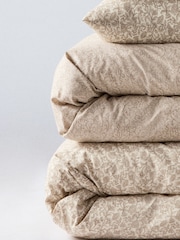 The Set 8 Piece Natural Woodblock Floral Duvet Cover and Pillowcase Set with Fitted Sheets - Image 6 of 6