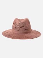 Oliver Bonas Chocolate Fabric Fedora Hat - Image 2 of 4