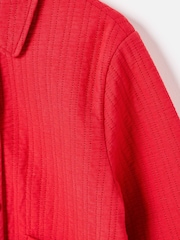 Oliver Bonas Red Quilted Collared Jacket - Image 7 of 8