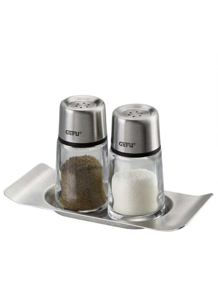 GEFU Black Or Silver Brunch Salt And Pepper Shaker Set - Image 1 of 3
