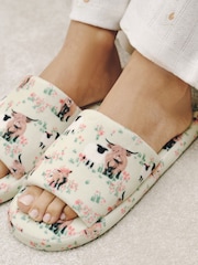 Multi/Green Dog Slider Slippers - Image 3 of 8