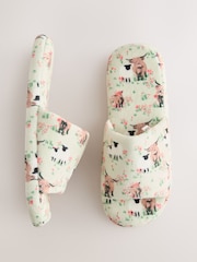 Multi/Green Dog Slider Slippers - Image 4 of 8