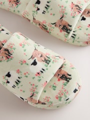 Multi/Green Dog Slider Slippers - Image 7 of 8