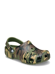 Crocs Green Classic Camouflage Clogs - Image 2 of 5