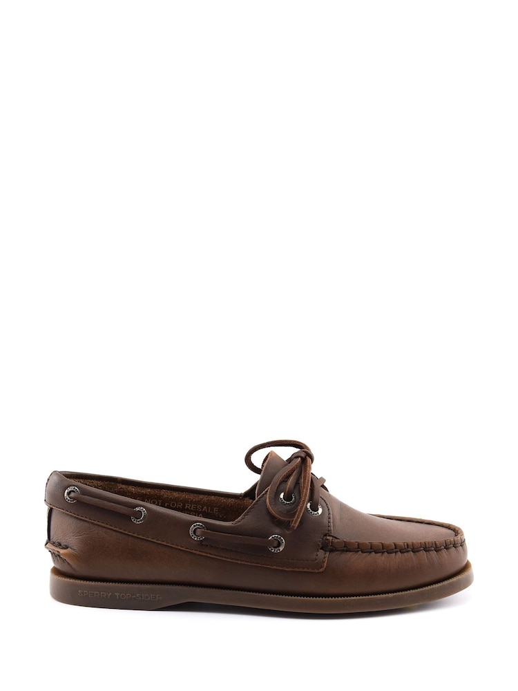 Sperry Brown Authentic 2 Eye Boat Shoes - Image 2 of 5