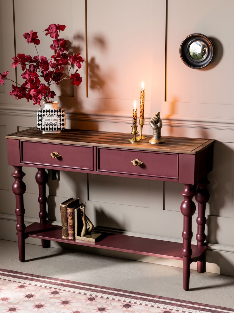 Rockett St George Brick Red Emporium Console Table - Image 1 of 10