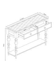 Rockett St George Brick Red Emporium Console Table - Image 5 of 10