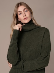Celtic & Co. Geelong Slouch Roll Neck Green Jumper - Image 1 of 7