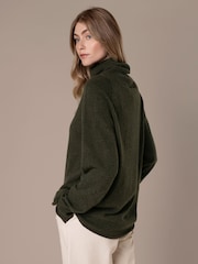 Celtic & Co. Geelong Slouch Roll Neck Green Jumper - Image 4 of 7