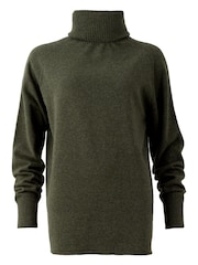 Celtic & Co. Geelong Slouch Roll Neck Green Jumper - Image 5 of 7
