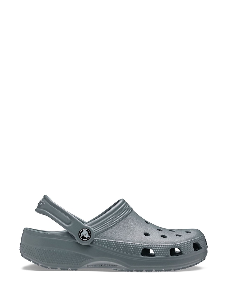 Crocs Grey Adult Classic Clogs - Image 1 of 5
