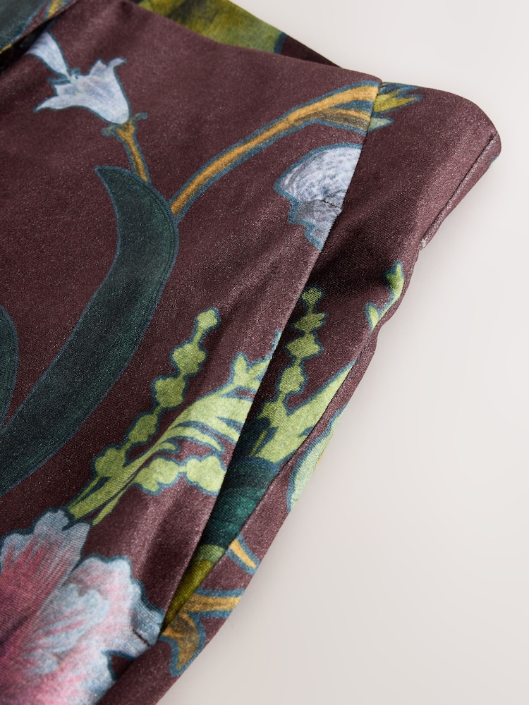Print Velvet Wide Leg Trousers - Image 10 of 10 Print Velvet Wide Leg Trousers - Image 10 of 10
