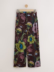 Print Velvet Wide Leg Trousers - Image 6 of 10